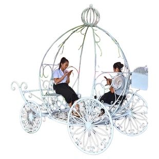 欧式户外婚礼网红马车摆件婚庆推车婚礼装饰铁艺美陈活动道具摆设