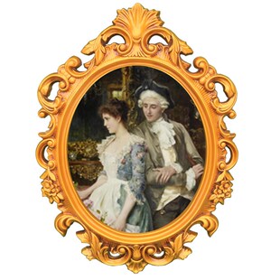 影楼婚照装饰椭圆相框结婚照相片道具展示框油画框挂墙迎宾复古框