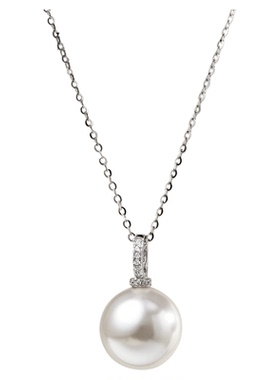 西大班天然深海母贝珍珠吊坠纯银