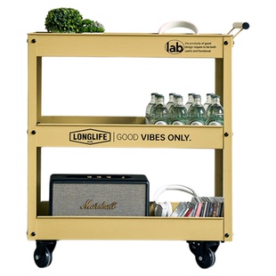 longlife工业风小推车家用移动书本工具收纳置物零食绿植阳台花架