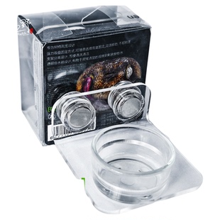 爬宠悬挂食盆水碗悬挂式饲养树栖R属睫角守宫磁吸挂食亚克力喂食