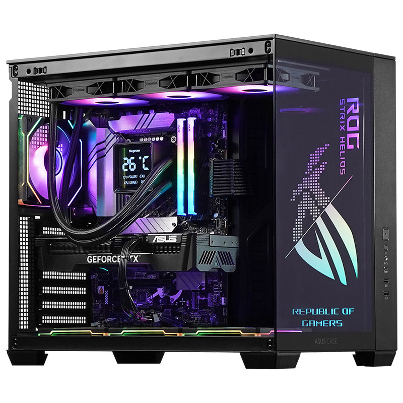 【24期免息】华硕ROG i7 14700KF RTX5070Ti/5060Ti无卡海景房游戏AI设计台式组装电脑主机高