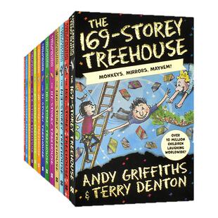 英文原版 The Treehouse Collection 小屁孩树屋历险记13册 13-169层疯狂树屋历险记 儿童插画桥梁章节书 英语读物