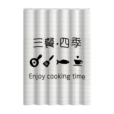 免打孔厨房窗户专用窗帘防晒遮阳