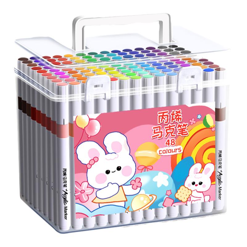 丙烯马克笔不透色可叠色可水洗