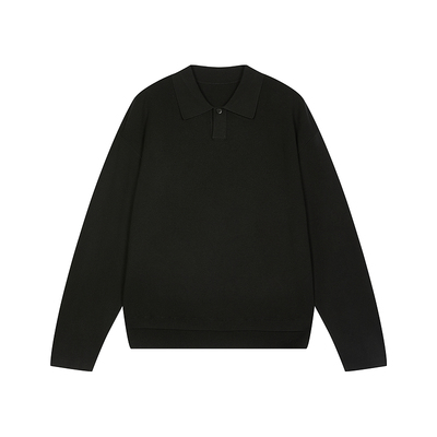 速写男装2025秋长袖polo领针织衫