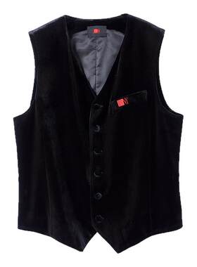 NY纳艺男士丝绒摩登舞马甲练功服