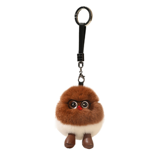 FNDOII真獭兔毛可爱板栗钥匙扣挂件毛绒玩偶小栗子包包挂件包挂饰