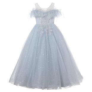 儿童礼服花童公主裙女童生日仙气小主持人钢琴演出服模特走秀服装