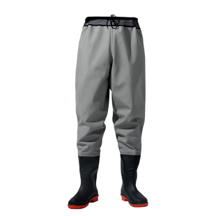 加厚耐磨齐腰连体下水裤半身插秧防水衣雨裤带雨鞋抓鱼皮叉涉水裤