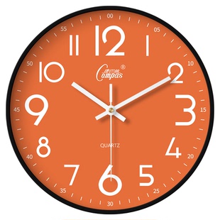 康巴丝钟表挂钟客厅家用学校教室时尚创意静音墙简约大气石英时钟