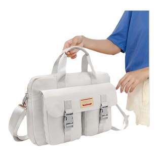 适用大容量手提macbook13.3寸苹果电脑包15.6笔记本保护套华为14单肩INS内胆防震女行李箱可挂联想小新16