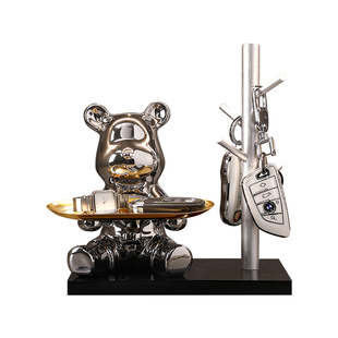 暴力熊入户钥匙收纳玄关摆件欢迎回家客厅鞋柜电视柜装饰品高级感