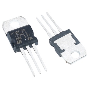 原装进口P75NF75直插环保 75V80A ST TO-220场效应管