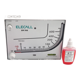 伊莱科红油斜管压差计方形压力表微压差表差压表指针微压计600Pa