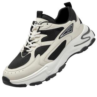 高哥8cm增高鞋男士运动鞋新款休闲男鞋子冬季厚底内增高老爹鞋