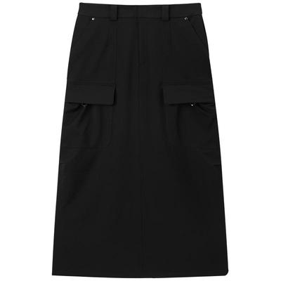 太平鸟女装工装风半身裙新款直筒显瘦长裙A3GFF1118