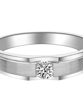 清风竹韵情侣对戒指S925银镀18K