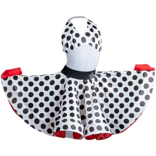 儿童拉丁舞服女童波点表演服专业练功服网红套装舞蹈演出服大裙摆