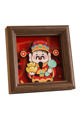 创意财神相框桌面摆件磁吸冰箱贴