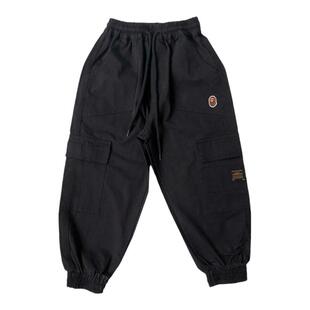 ENOCHBABY男童裤子休闲裤2026新款纯棉运动儿童口袋工装长裤春装