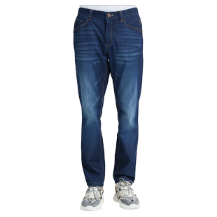 波顿浅蓝色牛仔裤男士2025春夏季新薄款弹力宽松冰丝直筒高端裤子