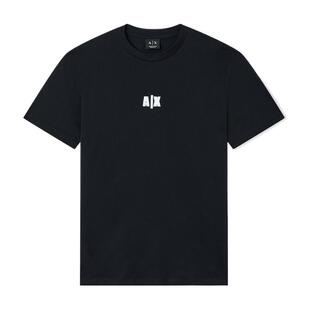 ARMANI EXCHANGE/阿玛尼夏季新款男圆领短袖正肩刺绣复古纯棉T恤
