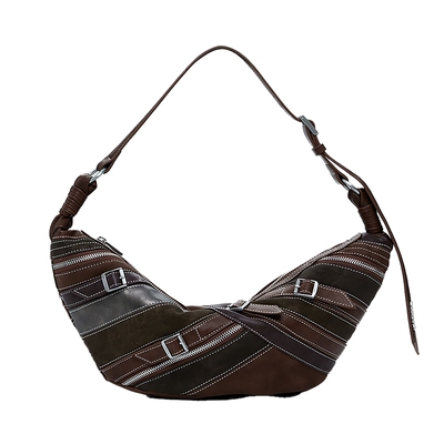 Desigual皮带拼接单肩手提饺子包