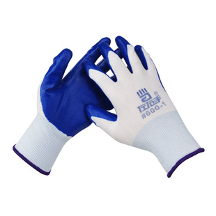 12双包邮左右手#600-1尼龙丁腈手套 防割耐磨防滑手套劳保手套男