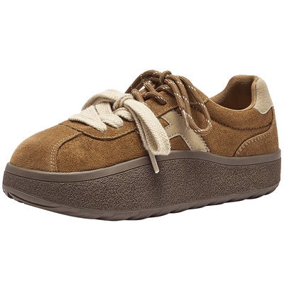 热风2026年春季新款女时尚德训鞋