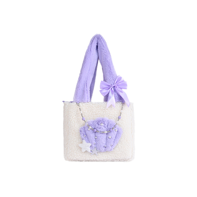 deartea毛绒百搭手提斜挎包