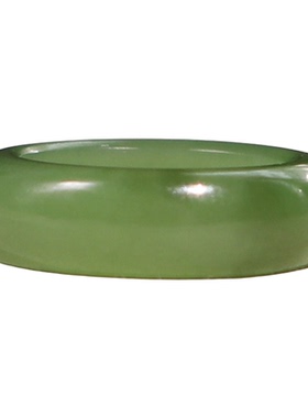 和田玉碧玉10号素面平安戒带鉴定