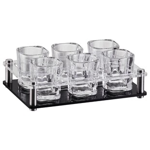 ktv斗酒杯架套装高颜值一口杯二两1两酒吧钻石酒杯架12孔小酒杯架