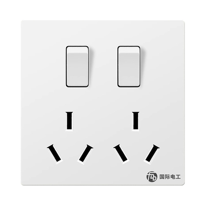 86型10A/16A暗装二开六6孔插座