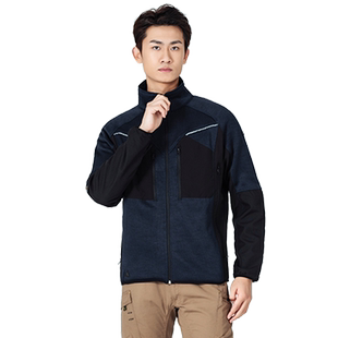 代尔塔防寒防风秋冬男装开襟夹克衫工装劳保工作服抓绒内衬405429