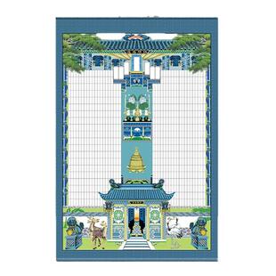 家堂轴子无联布料家谱族谱挂画宗谱画牌位家谱卷轴年画赠送收纳袋