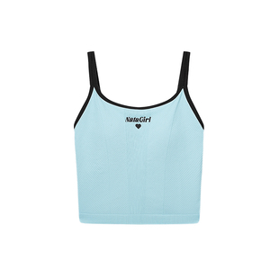 奶糖女孩美背沙漏衣背心外穿吊带女一体式带胸垫大胸内搭文胸上衣