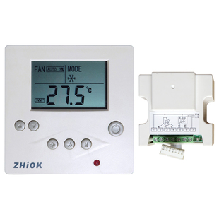 Zhiok智柯RCN02中央空调温控器电动风阀温控面板风机盘管三速开关