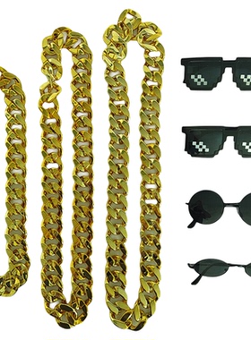 嘻哈项链大金链子道具土豪霸气装