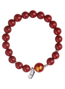 朱砂手串女款红玛瑙十二生肖手链