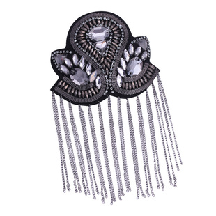 走秀舞台流苏胸章夸张个性T台胸针亲子款水晶肩章礼服服装配饰品