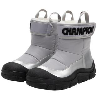 Champion冠军男女童鞋25冬季新款潮流经典电镀LOGO加绒高帮雪地靴