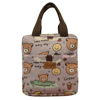 韩式卡通保温铝箔手提饭盒袋