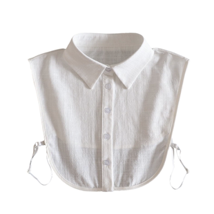 小雪之屋秋冬纯棉尖领假领子女百搭内搭配毛衣高档感白衬衫领假领