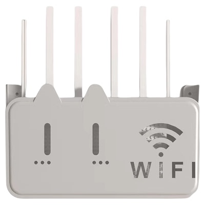 路由器收纳盒置物架壁挂式免打孔