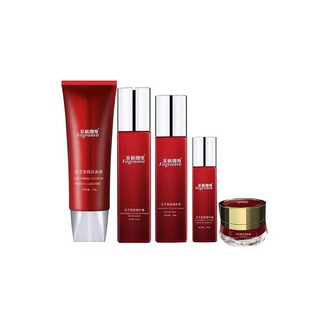 菲格朗维灵芝抗衰5件套洁面乳水乳精华霜提拉紧致霜抗皱提亮肤色