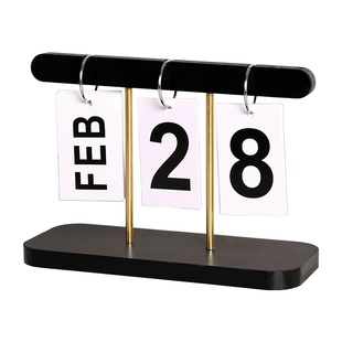 木质日历摆件桌面餐桌时间台历提醒牌幼儿园日期美食播报拍摄道具