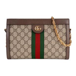 9.9/新Gucci/古驰Ophidia系列信封包女款帆布拼皮革单肩夹子包