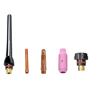 WP-26氩弧焊枪配件枪尾瓷嘴钨针夹心长枪尾紫铜导流件18水冷枪头