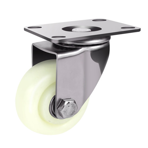 中型重型304不锈钢脚轮万向轮3寸4寸5寸尼龙轮耐磨防腐防锈推车轮